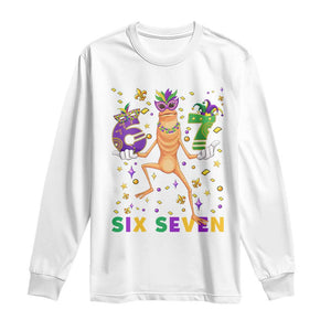 67 Mardi Gras Long Sleeve Shirt Marcus The Worm Carnival Trendy Meme TS14 White Print Your Wear
