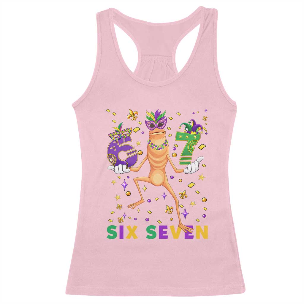 67 Mardi Gras Racerback Tank Top Marcus The Worm Carnival Trendy Meme TS14 Light Pink Print Your Wear