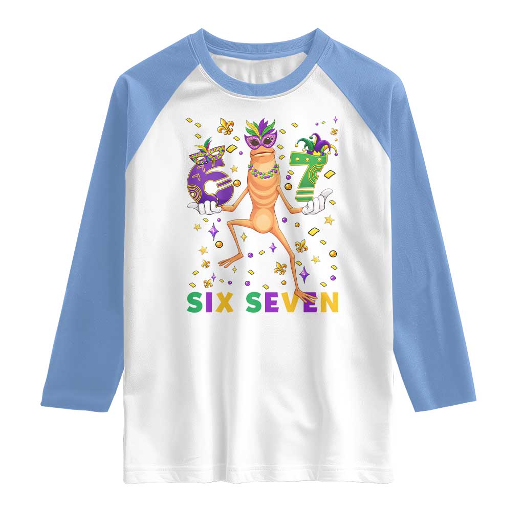 67 Mardi Gras Raglan Shirt Marcus The Worm Carnival Trendy Meme TS14 White Carolina Blue Print Your Wear