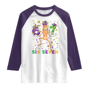 67 Mardi Gras Raglan Shirt Marcus The Worm Carnival Trendy Meme TS14 White Purple Print Your Wear