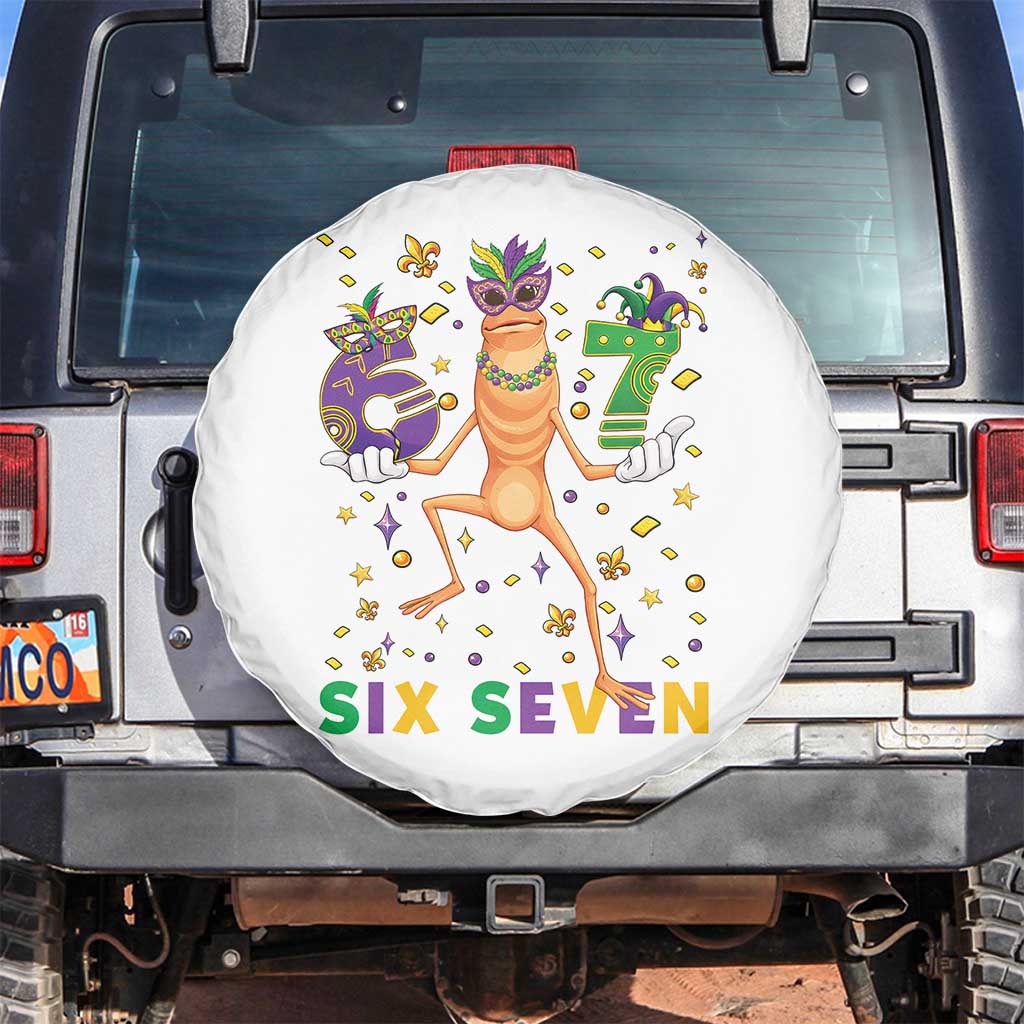 67 Mardi Gras Spare Tire Cover Marcus The Worm Carnival Trendy Meme TS14 No hole White Print Your Wear