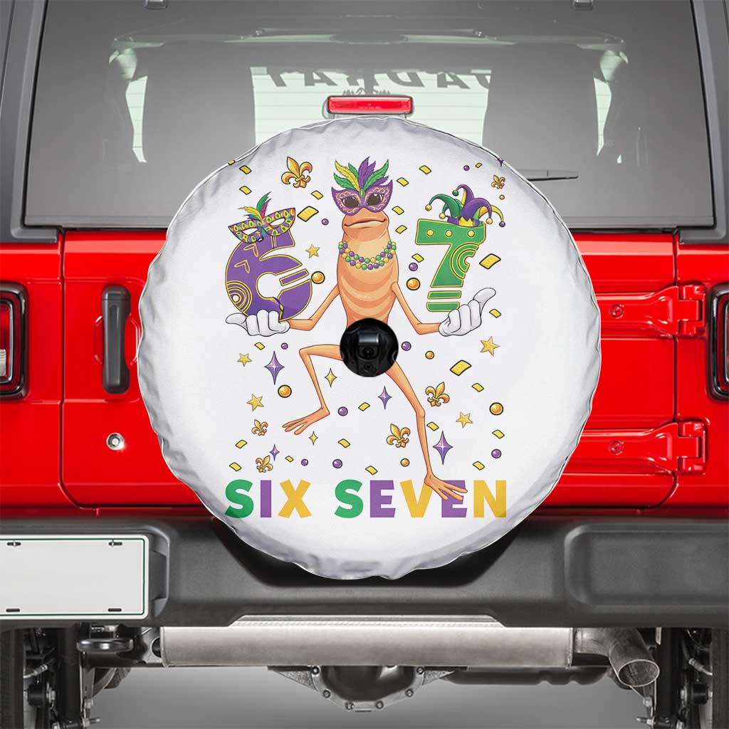 67 Mardi Gras Spare Tire Cover Marcus The Worm Carnival Trendy Meme TS14 White Print Your Wear