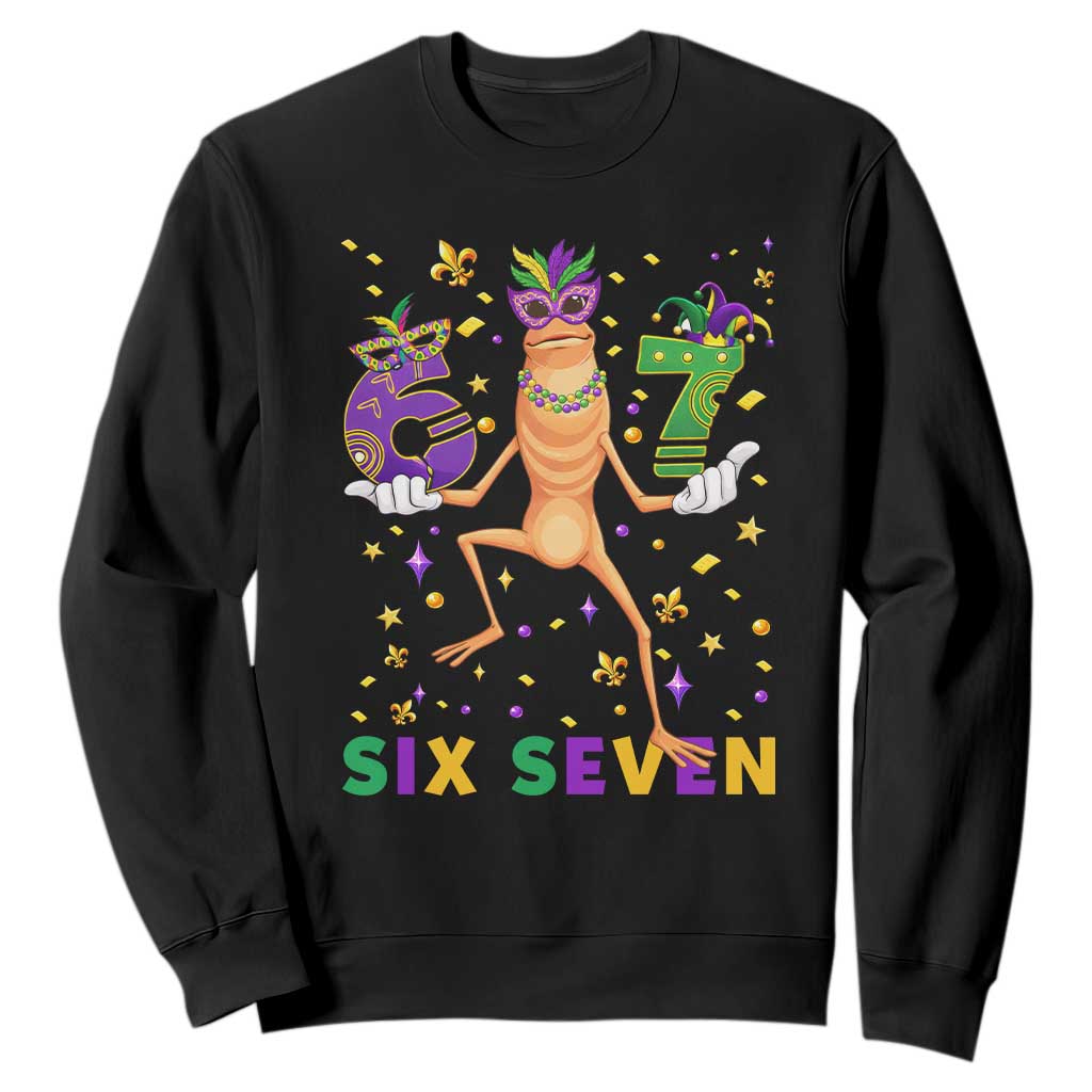 67 Mardi Gras Sweatshirt Marcus The Worm Carnival Trendy Meme TS14 Black Print Your Wear