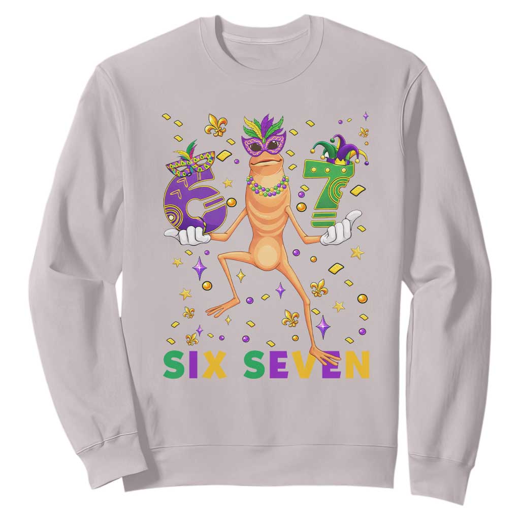 67 Mardi Gras Sweatshirt Marcus The Worm Carnival Trendy Meme TS14 Ice Gray Print Your Wear