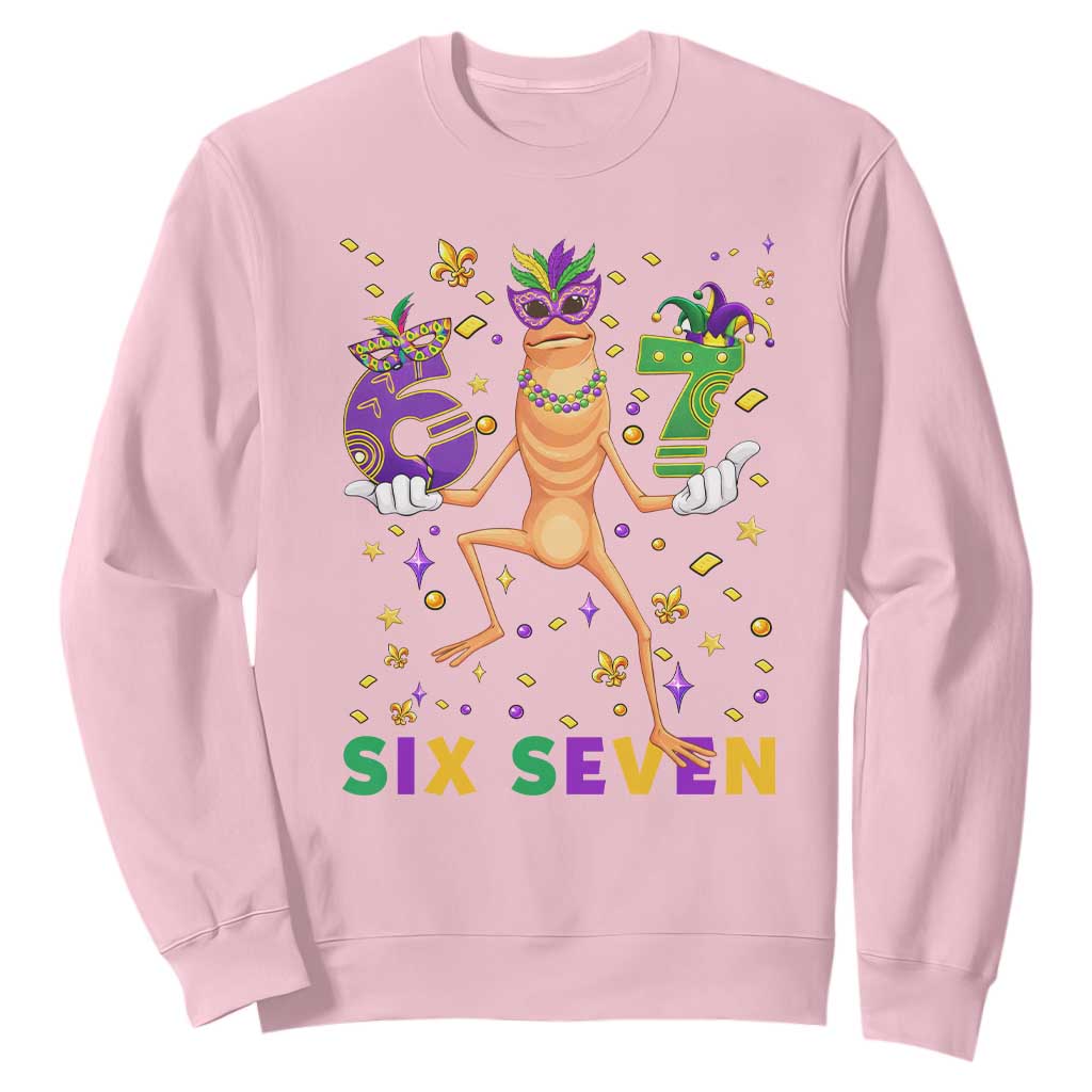 67 Mardi Gras Sweatshirt Marcus The Worm Carnival Trendy Meme TS14 Light Pink Print Your Wear