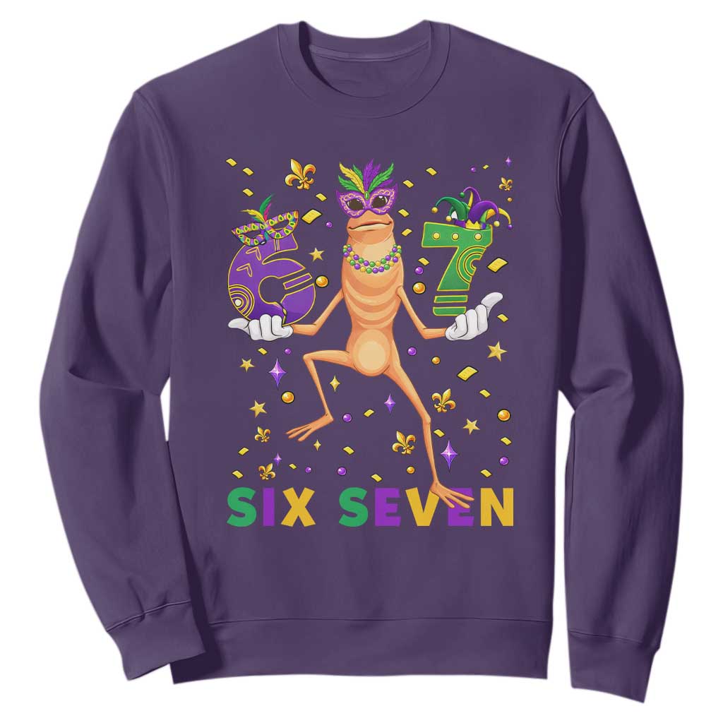 67 Mardi Gras Sweatshirt Marcus The Worm Carnival Trendy Meme TS14 Purple Print Your Wear