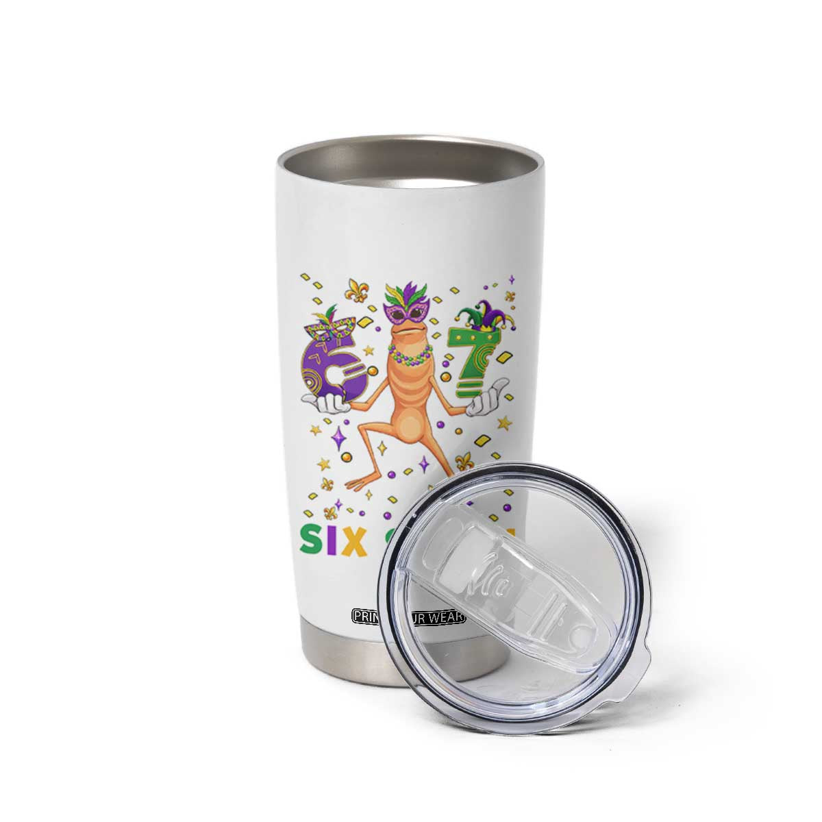 67 Mardi Gras Tumbler Cup Marcus The Worm Carnival Trendy Meme TS14 Print Your Wear
