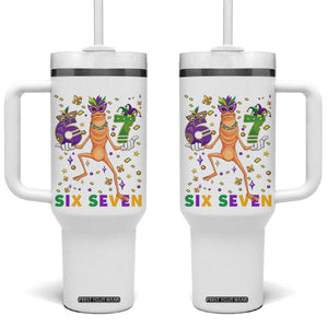 67 Mardi Gras Tumbler With Handle Marcus The Worm Carnival Trendy Meme TS14 One Size: 40 oz White Print Your Wear