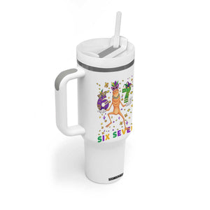 67 Mardi Gras Tumbler With Handle Marcus The Worm Carnival Trendy Meme TS14 Print Your Wear