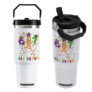 67 Mardi Gras Flip Straw Tumbler Marcus The Worm Carnival Trendy Meme TS14 One Size: 30 oz White Print Your Wear