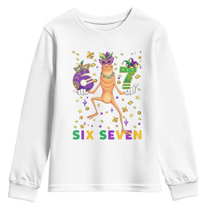 67 Mardi Gras Youth Sweatshirt Marcus The Worm Carnival Trendy Meme TS14 White Print Your Wear