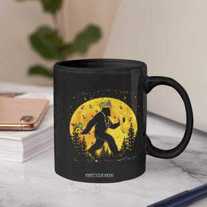 Mardi Gras Bigfoot Coffee Mug Funny Sasquatch Carnival Trendy Meme TS14 Print Your Wear