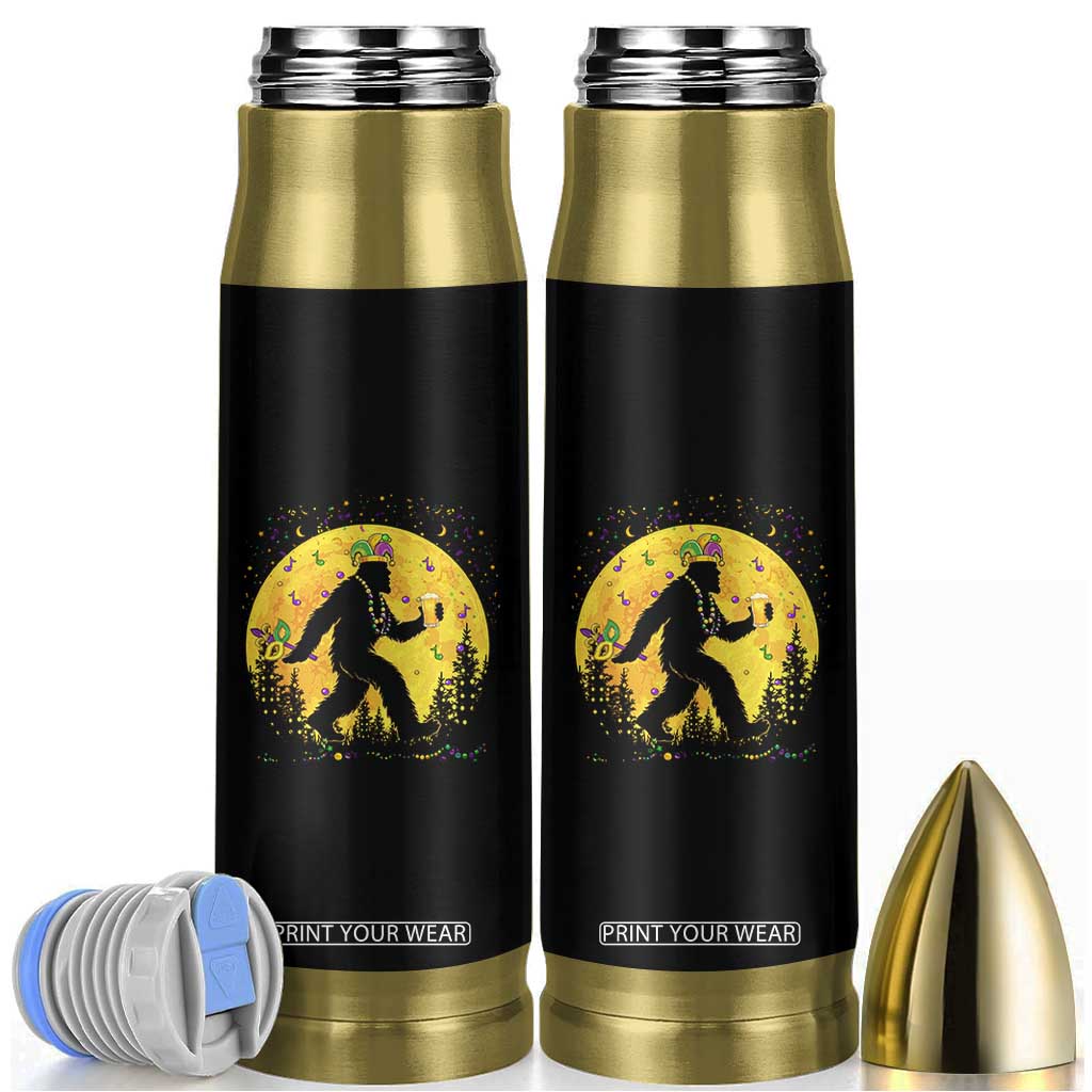 Mardi Gras Bigfoot Bullet Tumbler Funny Sasquatch Carnival Trendy Meme TS14 Black Print Your Wear