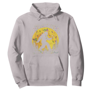 Mardi Gras Bigfoot Hoodie Funny Sasquatch Carnival Trendy Meme TS14 Ice Gray Print Your Wear