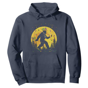 Mardi Gras Bigfoot Hoodie Funny Sasquatch Carnival Trendy Meme TS14 Navy Print Your Wear