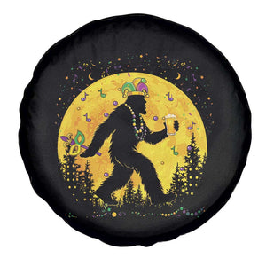 Mardi Gras Bigfoot Spare Tire Cover Funny Sasquatch Carnival Trendy Meme TS14 Print Your Wear