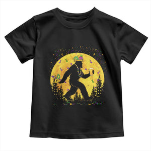 Mardi Gras Bigfoot Toddler T Shirt Funny Sasquatch Carnival Trendy Meme TS14 Black Print Your Wear