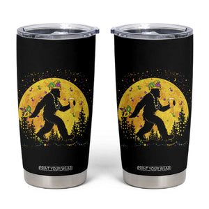Mardi Gras Bigfoot Tumbler Cup Funny Sasquatch Carnival Trendy Meme TS14 Black Print Your Wear