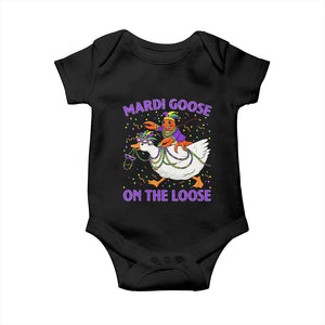 Funny Mardi Gras Baby Onesie Goose Crawfish Carnival Trendy Meme TS14 Black Print Your Wear
