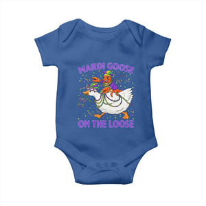 Funny Mardi Gras Baby Onesie Goose Crawfish Carnival Trendy Meme TS14 Royal Blue Print Your Wear