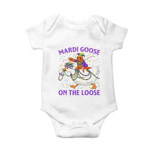 Funny Mardi Gras Baby Onesie Goose Crawfish Carnival Trendy Meme TS14 White Print Your Wear