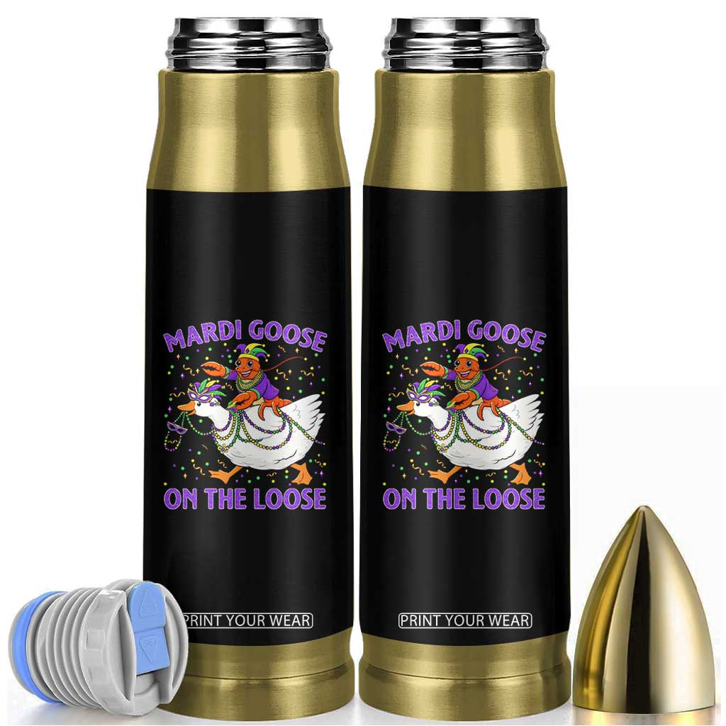 Funny Mardi Gras Bullet Tumbler Goose Crawfish Carnival Trendy Meme TS14 Black Print Your Wear