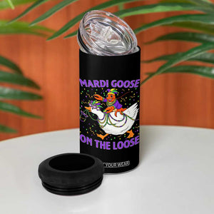 Funny Mardi Gras 4 in 1 Can Cooler Tumbler Goose Crawfish Carnival Trendy Meme TS14 Print Your Wear