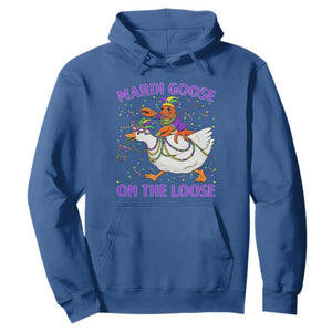 Funny Mardi Gras Hoodie Goose Crawfish Carnival Trendy Meme TS14 Royal Blue Print Your Wear