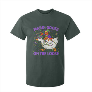 Funny Mardi Gras T Shirt For Kid Goose Crawfish Carnival Trendy Meme TS14 Dark Forest Green Print Your Wear