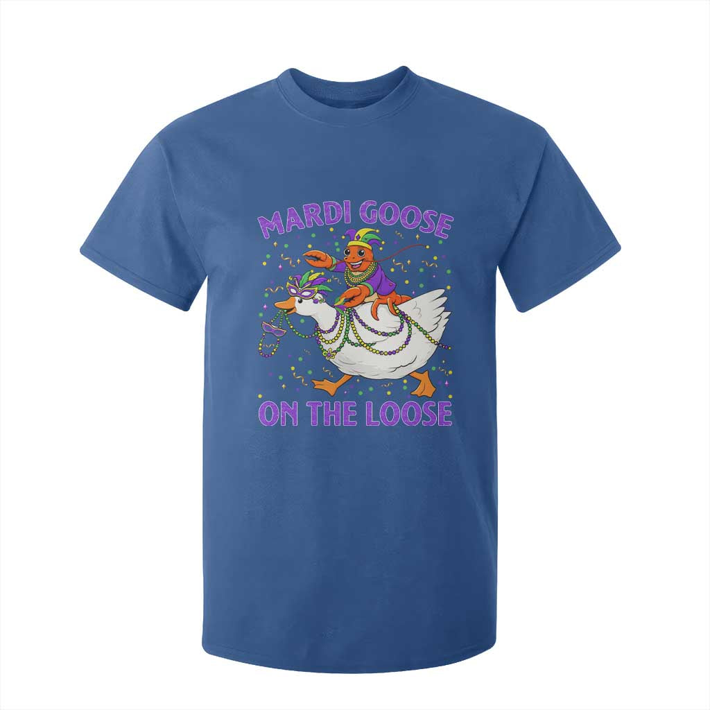 Funny Mardi Gras T Shirt For Kid Goose Crawfish Carnival Trendy Meme TS14 Royal Blue Print Your Wear