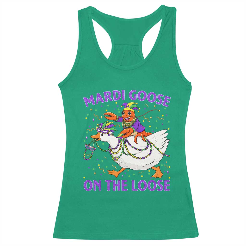 Funny Mardi Gras Racerback Tank Top Goose Crawfish Carnival Trendy Meme TS14 Irish Green Print Your Wear
