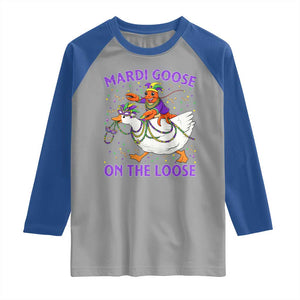 Funny Mardi Gras Raglan Shirt Goose Crawfish Carnival Trendy Meme TS14 Sport Gray Royal Print Your Wear