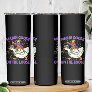 Funny Mardi Gras Skinny Tumbler Goose Crawfish Carnival Trendy Meme TS14 Print Your Wear