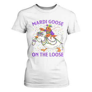 Funny Mardi Gras T Shirt For Women Goose Crawfish Carnival Trendy Meme TS14 White Print Your Wear