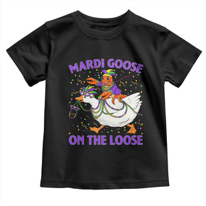 Funny Mardi Gras Toddler T Shirt Goose Crawfish Carnival Trendy Meme TS14 Black Print Your Wear