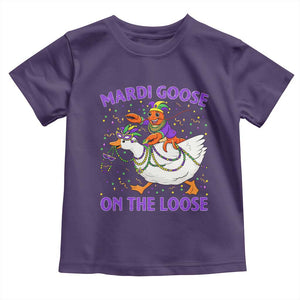 Funny Mardi Gras Toddler T Shirt Goose Crawfish Carnival Trendy Meme TS14 Purple Print Your Wear