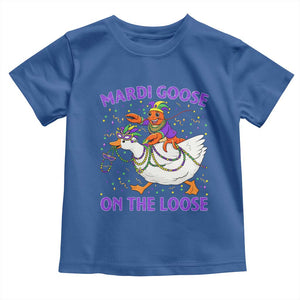 Funny Mardi Gras Toddler T Shirt Goose Crawfish Carnival Trendy Meme TS14 Royal Blue Print Your Wear