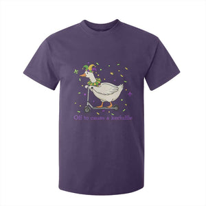Mardi Gras Silly Goose T Shirt For Kid Off To Cause A Kerfuffle TS14 Purple Print Your Wear