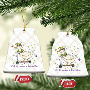 Mardi Gras Silly Goose Ceramic Ornament Off To Cause A Kerfuffle TS14 Print Your Wear