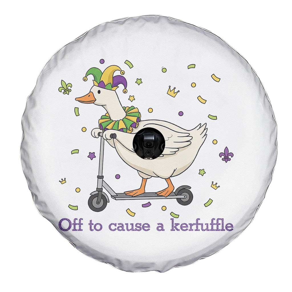 Mardi Gras Silly Goose Spare Tire Cover Off To Cause A Kerfuffle TS14 Print Your Wear