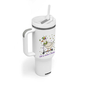 Mardi Gras Silly Goose Tumbler With Handle Off To Cause A Kerfuffle TS14 Print Your Wear