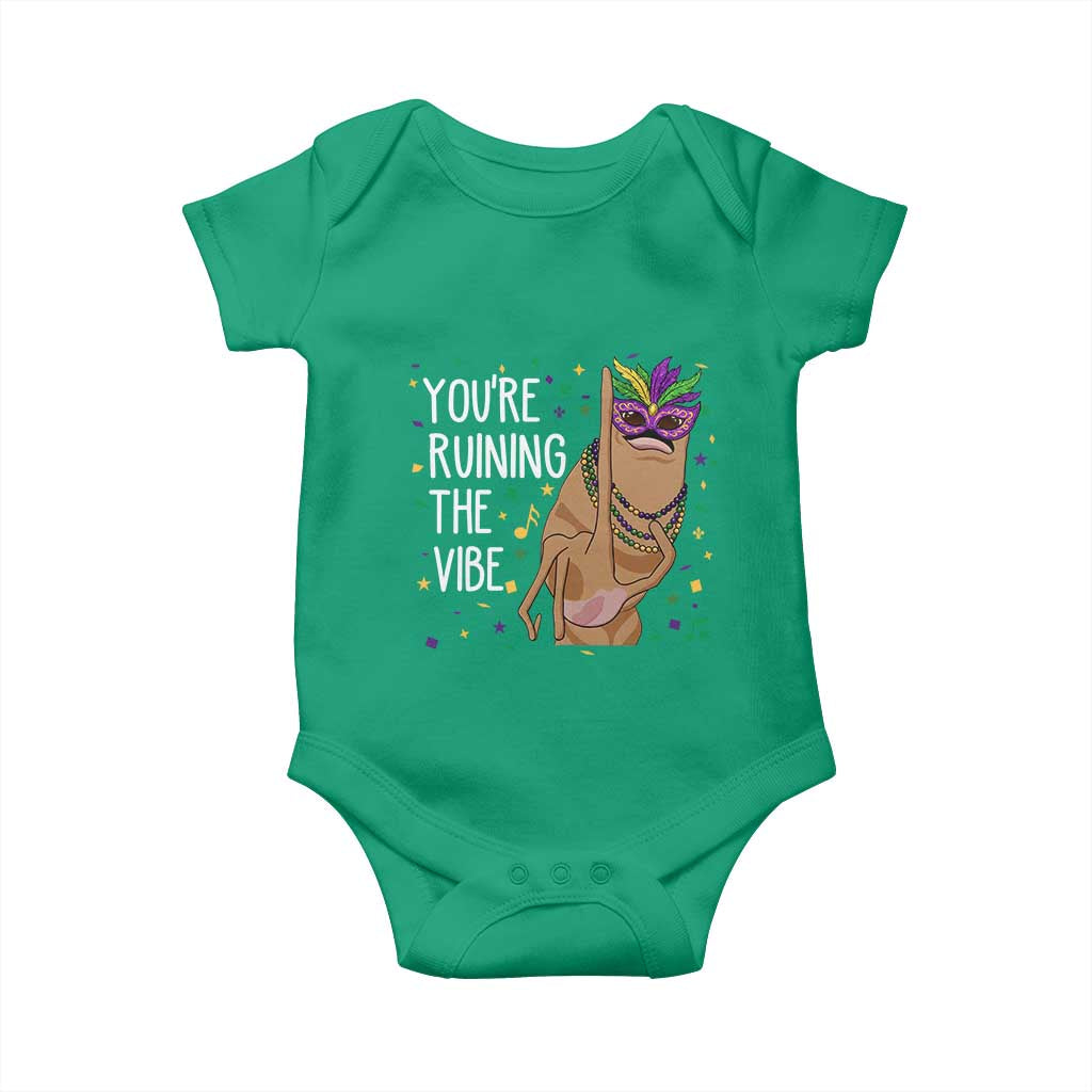 Funny Mardi Gras Baby Onesie Marcus The Worm Carnival Trendy Meme TS14 Irish Green Print Your Wear