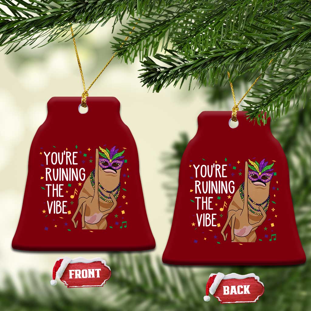 Funny Mardi Gras Ceramic Ornament Marcus The Worm Carnival Trendy Meme TS14 Print Your Wear