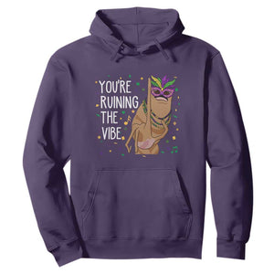 Funny Mardi Gras Hoodie Marcus The Worm Carnival Trendy Meme TS14 Purple Print Your Wear