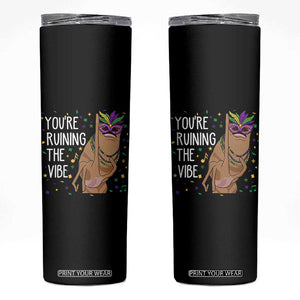 Funny Mardi Gras Skinny Tumbler Marcus The Worm Carnival Trendy Meme TS14 Black Print Your Wear