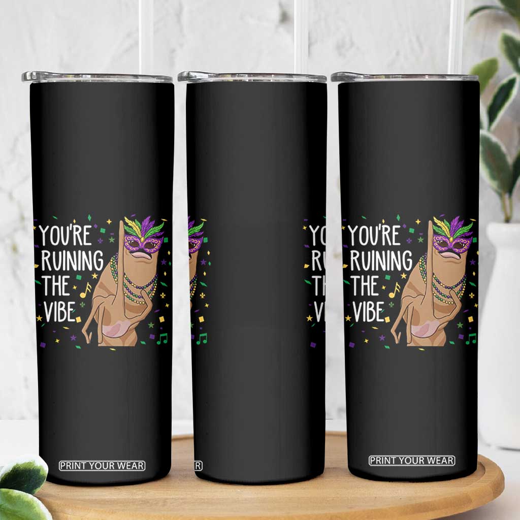 Funny Mardi Gras Skinny Tumbler Marcus The Worm Carnival Trendy Meme TS14 Print Your Wear