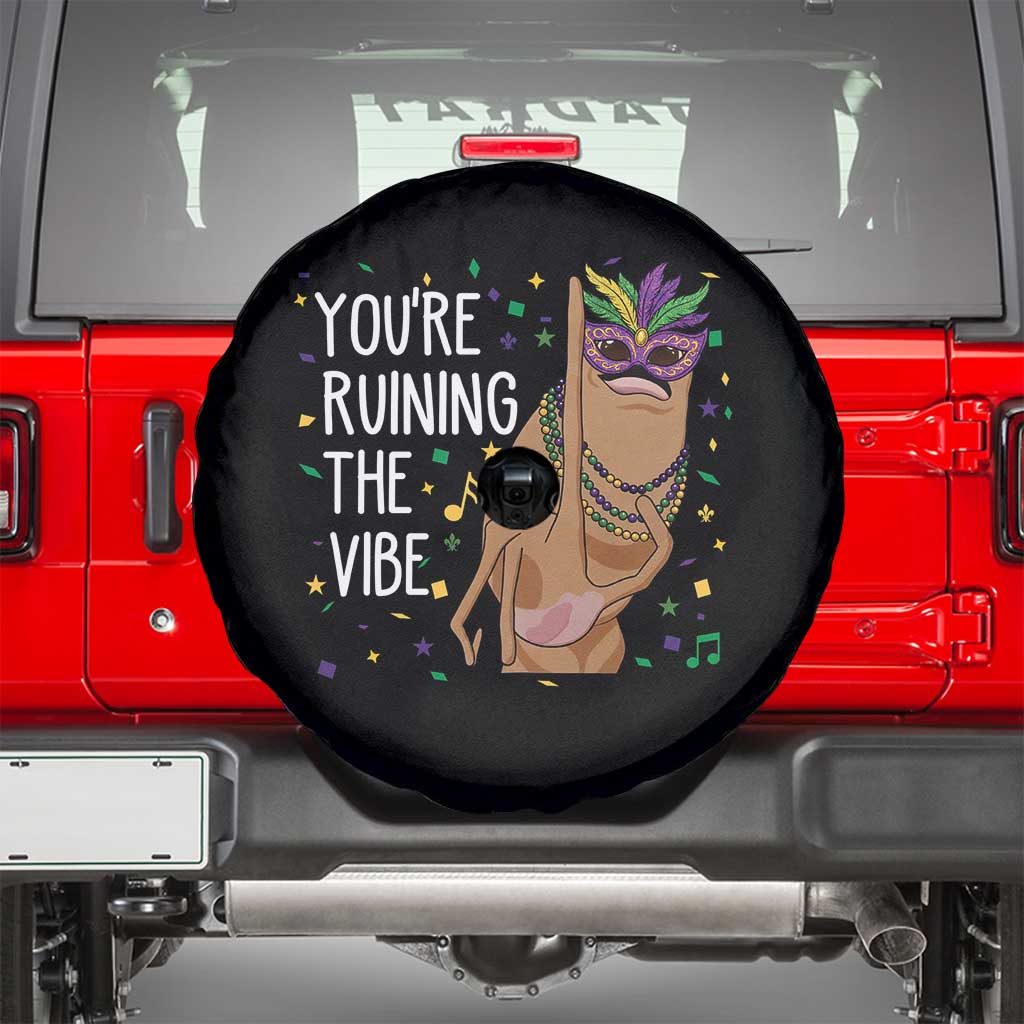 Funny Mardi Gras Spare Tire Cover Marcus The Worm Carnival Trendy Meme TS14 Black Print Your Wear