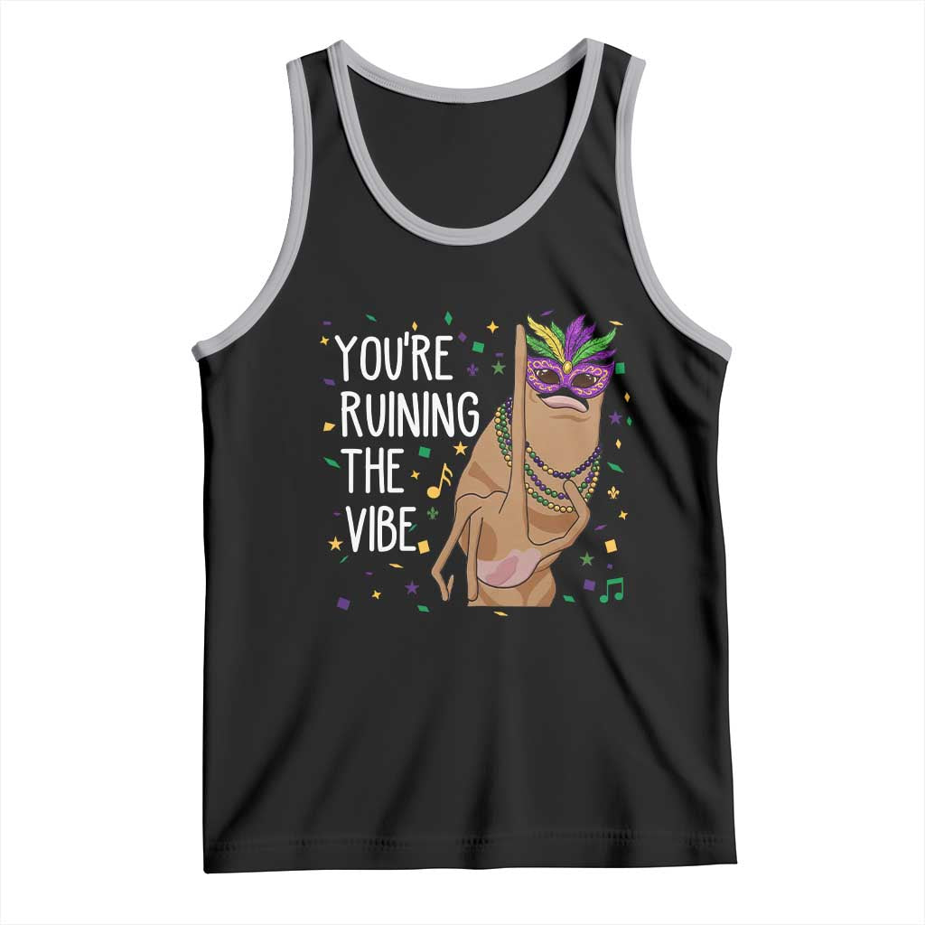 Funny Mardi Gras Tank Top Marcus The Worm Carnival Trendy Meme TS14 Black Athletic Heather Print Your Wear