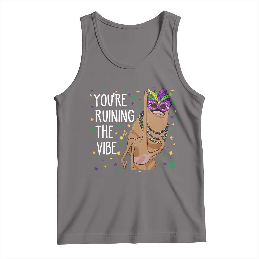 Funny Mardi Gras Tank Top Marcus The Worm Carnival Trendy Meme TS14 Deep Heather Print Your Wear