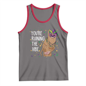 Funny Mardi Gras Tank Top Marcus The Worm Carnival Trendy Meme TS14 Deep Heather Red Print Your Wear